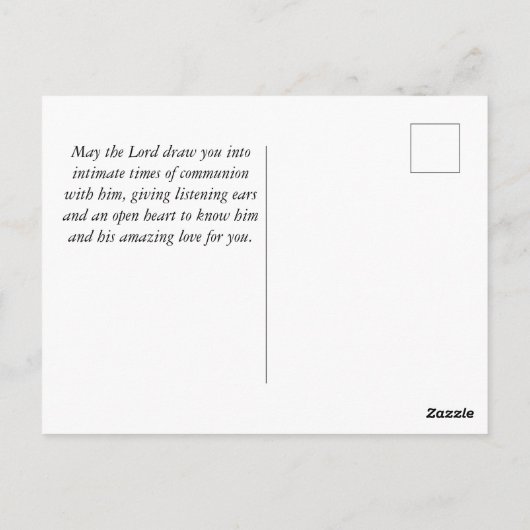 ソロモンの歌3:4わたしは一つの聖書を見つけた ポストカード (裏面)