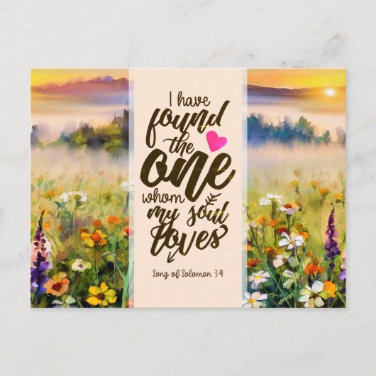 ソロモンの歌3:4わたしは一つの聖書を見つけた ポストカード (正面)