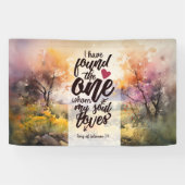 ソロモンの歌3:4わたしは一つの聖書を見つけた 横断幕 (横)