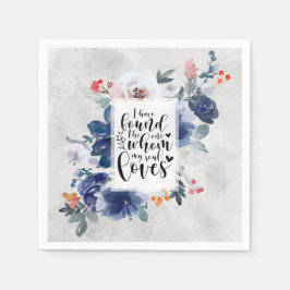 ソロモンの歌3:4わたしは一つの花を見つけた スタンダードカクテルナプキン