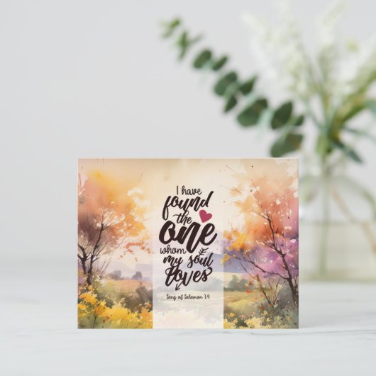 ソロモンの歌3:4私は聖書の一つのカードを見つけた (スタンド正面)