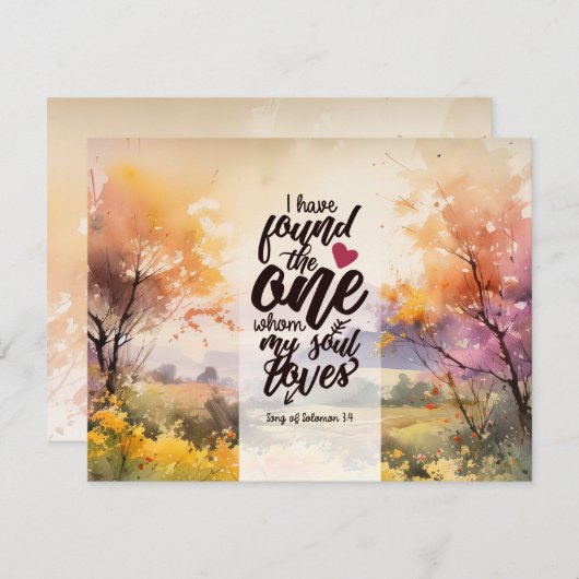 ソロモンの歌3:4私は聖書の一つのカードを見つけた (正面/裏面)