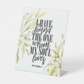 ソロモンの歌3:4聖書のワイルドフラワーの結婚式 台座サイン (正面)