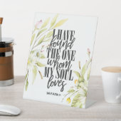 ソロモンの歌3:4聖書のワイルドフラワーの結婚式 台座サイン (インサイチュ)