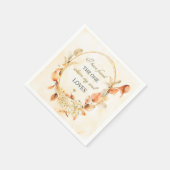 ソロモンの歌3:4 エレガントオータム フローラル 聖書 スタンダードカクテルナプキン (角)