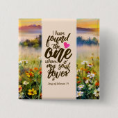 ソロモンの歌3:4 私は唯一の聖書を見つけた 缶バッジ (正面)