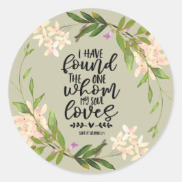 ソロモンの歌3:4 私は花を見つけた ラウンドシール