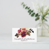 ソロモンの歌6:3わたしは愛する者たちの秋フローラ 名刺 (スタンド正面)