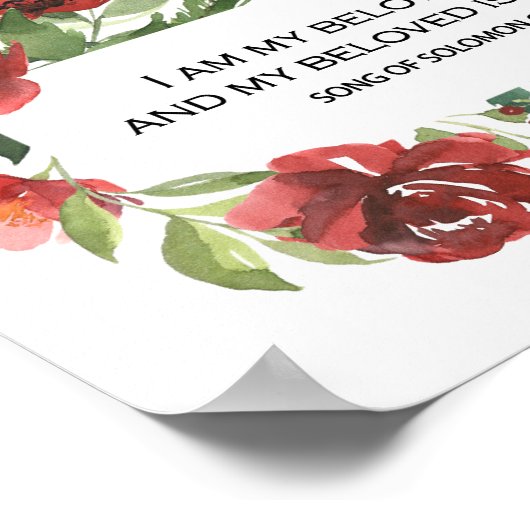 ソロモンの歌6:3わたしは愛する者のフローラ ポスター (角)