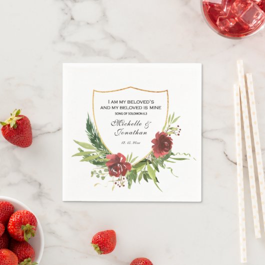 ソロモンの歌6:3わたしは愛する者の歌結婚である スタンダードカクテルナプキン (インサイチュ)