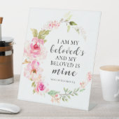 ソロモンの歌6:3わたしは愛する者の歌結婚である 台座サイン (インサイチュ)