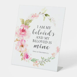 ソロモンの歌6:3わたしは愛する者の歌結婚である 台座サイン