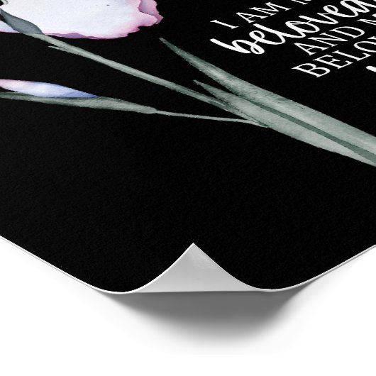 ソロモンの歌6:3わたしは愛する者の白い虹彩である ポスター (角)