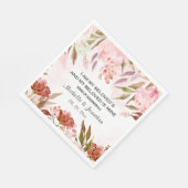 ソロモンの歌6:3私は愛するピンクのフローラ スタンダードランチョンナプキン (角)