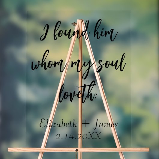 ソロモンの歌、私はKJVの一つを見つけ結婚た アクリルサイン (ニュートラル)