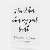 ソロモンの歌、私はKJVの一つを見つけ結婚た アクリルサイン (傾斜)