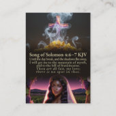 ソロモンの歌 2:8-10, 4:6-7 KJV 箱入りカード 名刺 (裏面)