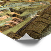 ソロモンの神殿がある古代都市エルサレム ポスター (角)