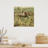 ソロモンの神殿がある古代都市エルサレム ポスター (キッチン)