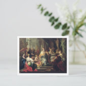 ソロモンの統一c.1735 (キャンバス上の油) ポストカード (スタンド正面)