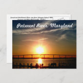 ソロモンズ島のパトゥシェント川の夕日 ポストカード (正面/裏面)