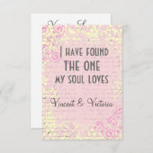 ソロモンヴィンテージ結婚式の聖歌 招待状 (正面/裏面)