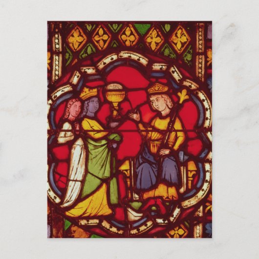 ソロモン王とシバの女王, c.1270 ポストカード (正面)