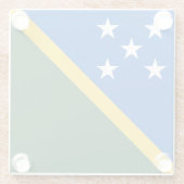 ソロモン諸島の国旗 ガラスコースター (裏面)