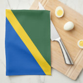 ソロモン諸島の国旗 キッチンタオル (四つ折り)