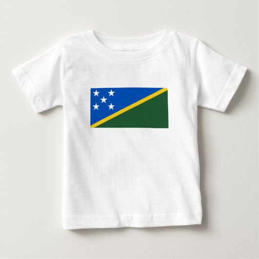 ソロモン諸島の国旗 ベビーTシャツ (正面)