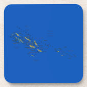 ソロモン諸島の地図コースター コースター (正面)