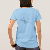 ソロモン諸島の旗と地図のTシャツ Tシャツ (裏面)