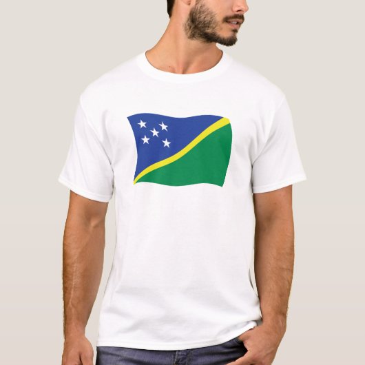 ソロモン諸島の旗のシャツ Tシャツ (正面)