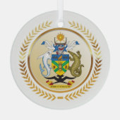 ソロモン諸島コート・オブ・アームズ ガラスオーナメント (裏面)