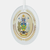 ソロモン諸島コート・オブ・アームズ ガラスオーナメント (正面左)