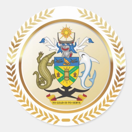 ソロモン諸島コート・オブ・アームズ ラウンドシール (正面)