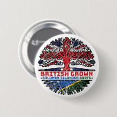 ソロモン諸島ソロモン諸島イギリスの木 缶バッジ (正面&裏面)