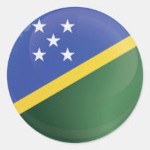 ソロモン諸島丸アイコン国旗 ラウンドシール (正面)