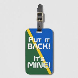 ソロモン諸島国おもしろい旗 ラゲッジタグ