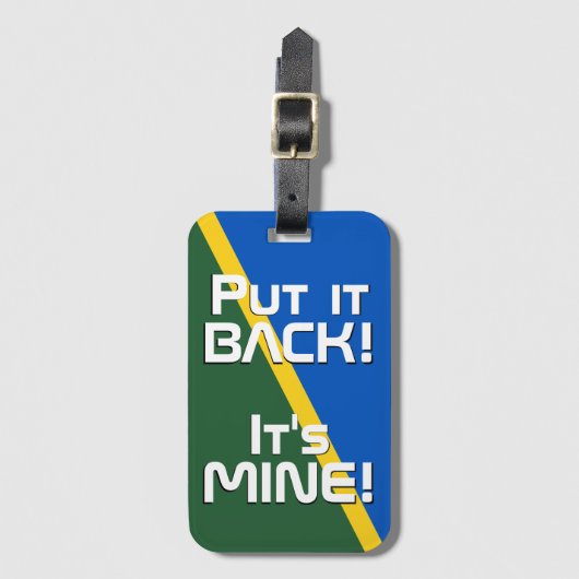 ソロモン諸島国おもしろい旗 ラゲッジタグ (正面縦)