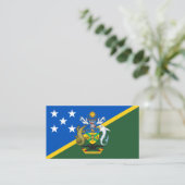 ソロモン諸島国旗とコート・オブ・アームズ 名刺 (スタンド正面)