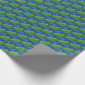 ソロモン諸島国旗のハニカムラッピング紙 ラッピングペーパー (角)