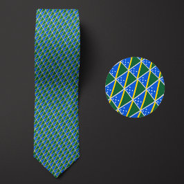 ソロモン諸島国旗の模様 ネクタイ