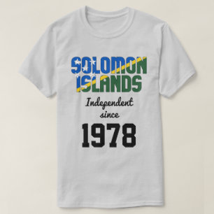 ソロモン諸島国旗の独立性お祝い Tシャツ