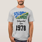 ソロモン諸島国旗の独立性お祝い Tシャツ (正面)
