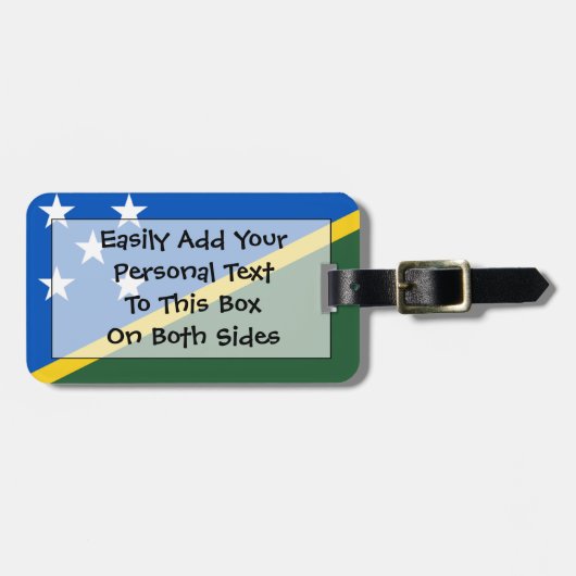 ソロモン諸島国旗簡単ID個人 ラゲッジタグ (正面横)