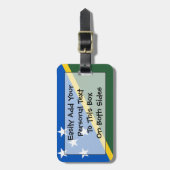 ソロモン諸島国旗簡単ID個人 ラゲッジタグ (正面縦)