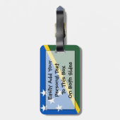 ソロモン諸島国旗簡単ID個人 ラゲッジタグ (裏面縦)