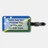 ソロモン諸島国旗簡単ID個人 ラゲッジタグ (裏面横)