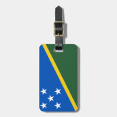 ソロモン諸島国旗簡単ID個人 ラゲッジタグ (正面縦)